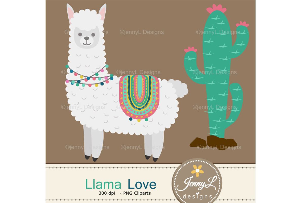 Llama Alpaca Digital Papers Clipart, a Pattern Graphic by JennyL Designs (Photo 3 of 6)