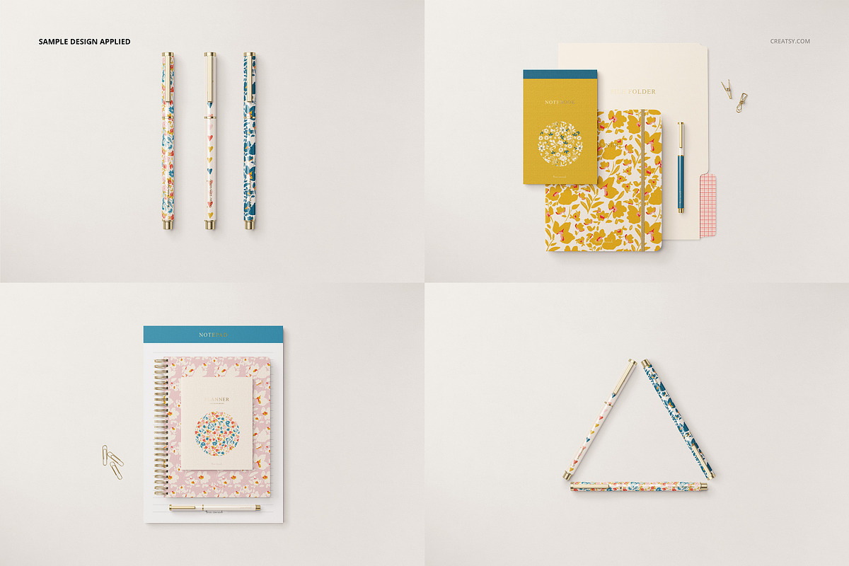 Stationery Set Mockup Bundle, a Books & Magazine Mockup by creatsy5 (Photo 6 of 16)