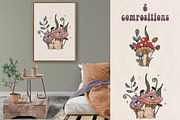 Retro magic mushrooms & eyes set, an Illustration by marie dricot (Thumbnail 4 of 5)