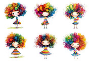 Watercolor quirky summer girl clipar, an Illustration by SinaCreation (Thumbnail 4 of 11)