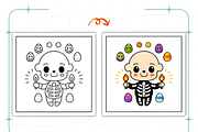 Spooky Easter Coloring Pages, a Seasonal Illustration by Ink Gallery (Thumbnail 6 of 9)