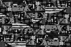 Black And White Collage Abstract Texture