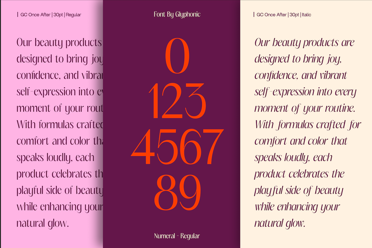GC Once After - Display Sans, a Sans Serif Font by Glyphonic (Photo 16 of 17)