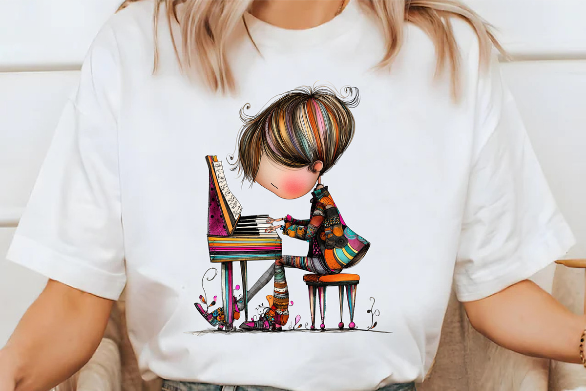 Playing Piano ClipArt, an Illustration by Libby Wishes (Photo 5 of 7)