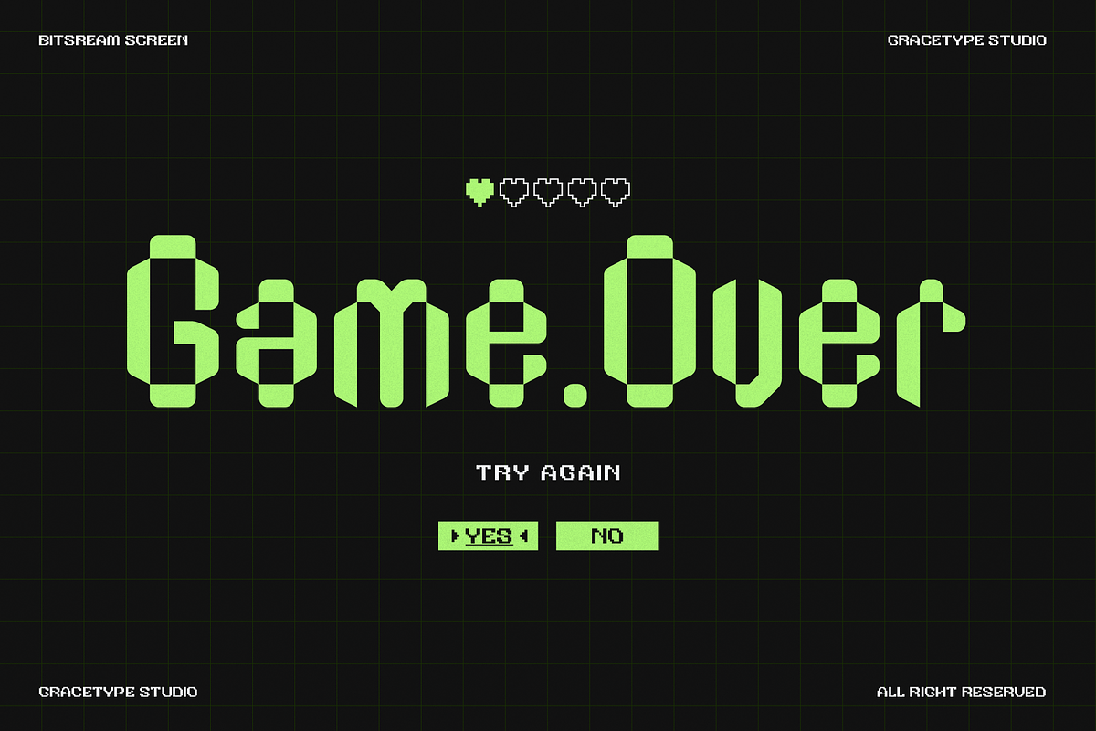 Bitstream Screen | Pixelated Font, a Sans Serif Font by gracetype_studio (Photo 3 of 12)