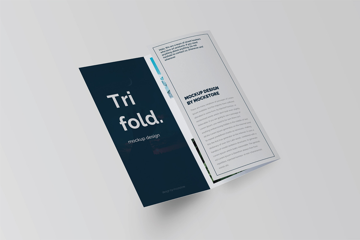 Trifold Brochure Mock-Up Set, a Print Template by Mockstore