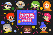 Playful Cartoon Faces, an Object Graphic by Bewalrus Studio (Thumbnail 1 of 4)