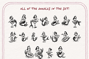 Mermaid Clipart, Ocean Doodles, a Person Illustration by The October Creative (Thumbnail 4 of 6)