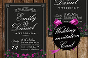 Black/White Wedding Invitation, an Invitation Template by DesignLux (Thumbnail 1 of 5)