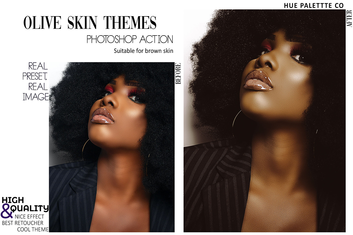 32 Melanin Touches Photoshop Actions, an Action Add-On by Hue Palettte Studio (Photo 9 of 10)