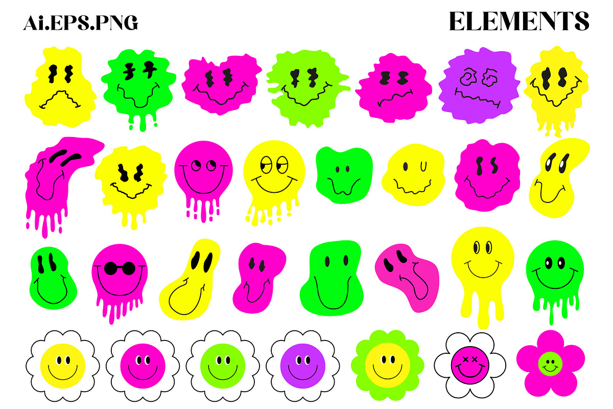 Retro Groovy Hippie Bundle, an Object Graphic by Sofico (Photo 9 of 35)