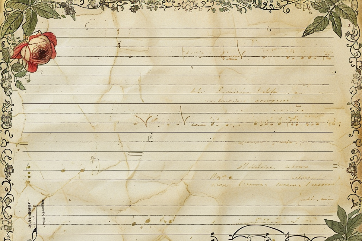 Vintage Music Sheets, a Pattern Graphic by Printable Treasure (Photo 4 of 10)