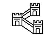 Great Wall Of China Line Icon, an Icon by Pexelpy (Thumbnail 1 of 2)