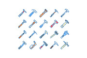 Hammer tools illustration selection, an Object Graphic by pikepicture (Thumbnail 1 of 3)