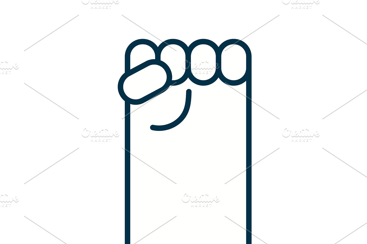 Clenched fist, hand raised up, an Object Graphic by sceptical cactus