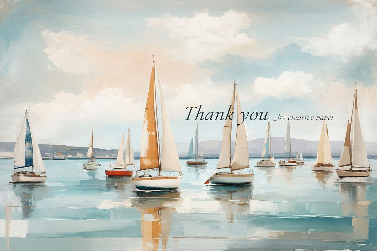 Seascape Oil Painting 'Sailboat', a Background Graphic by by creative paper (Photo 16 of 16)