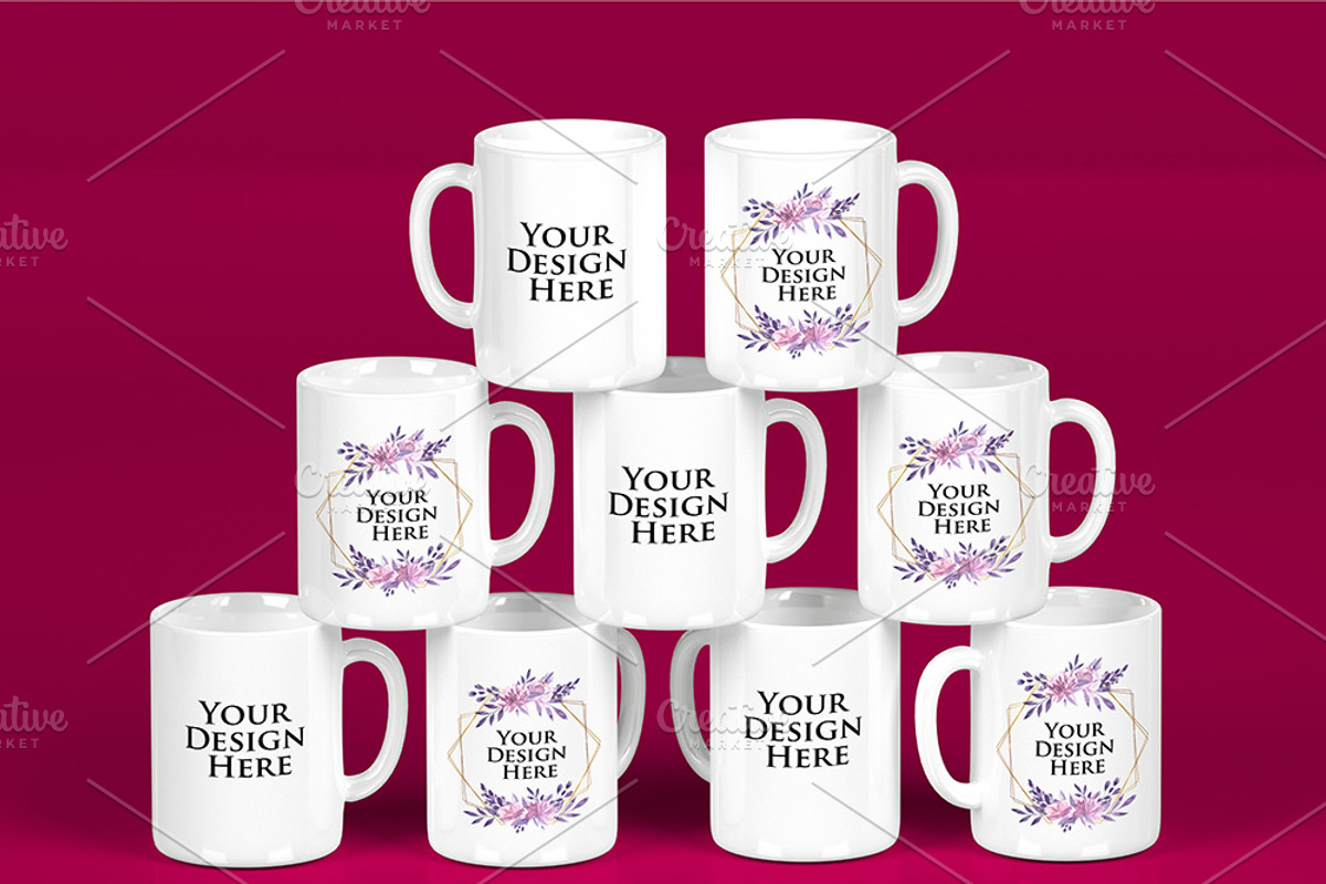 Set 3 scene - Stacked Mugs Mockup, a Product Mockup by Milan Mockup (Photo 2 of 10)