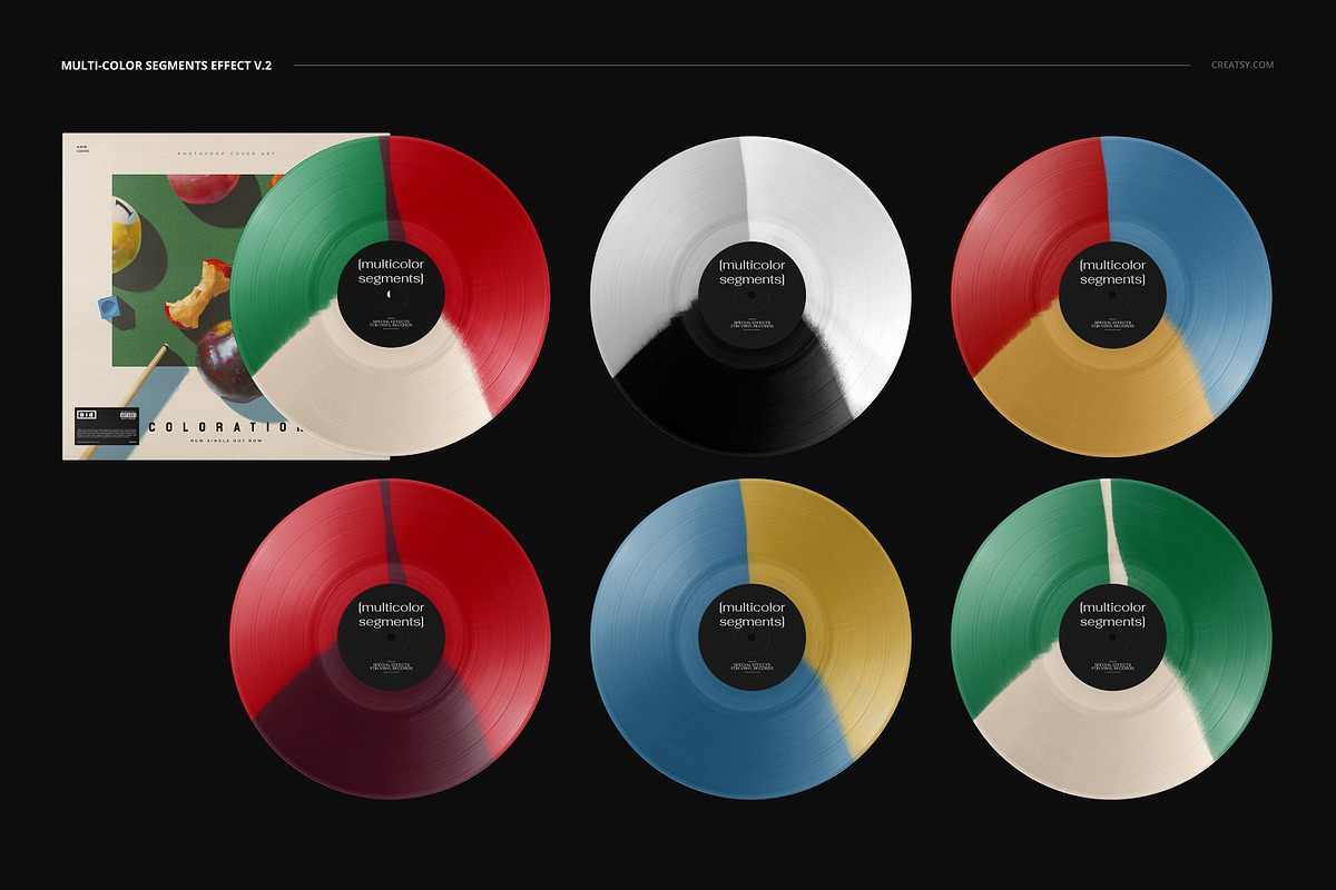 Vinyl Record & Cover Mockup Set, a Merchandise Mockup by creatsy5 (Photo 46 of 54)