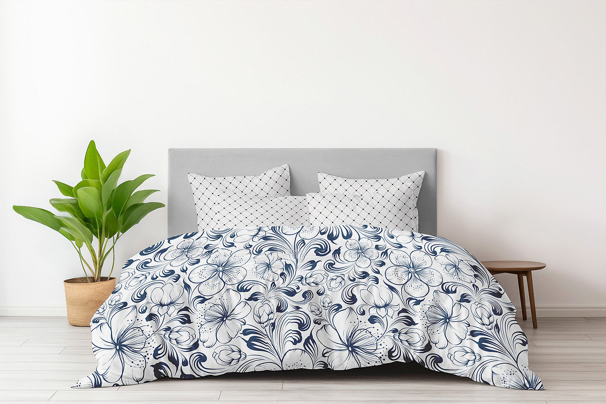 Bed linen and pillow mockup, an Advertising Mockup by My Mockup (Photo 2 of 3)