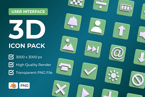 User Interface 3D Icon Pack