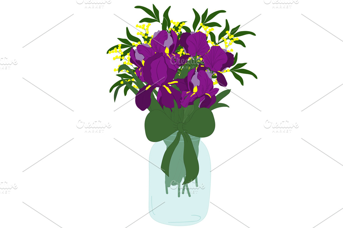 Bouquet of irises, tulips freesias, an Illustration by Orangepencil (Photo 5 of 9)