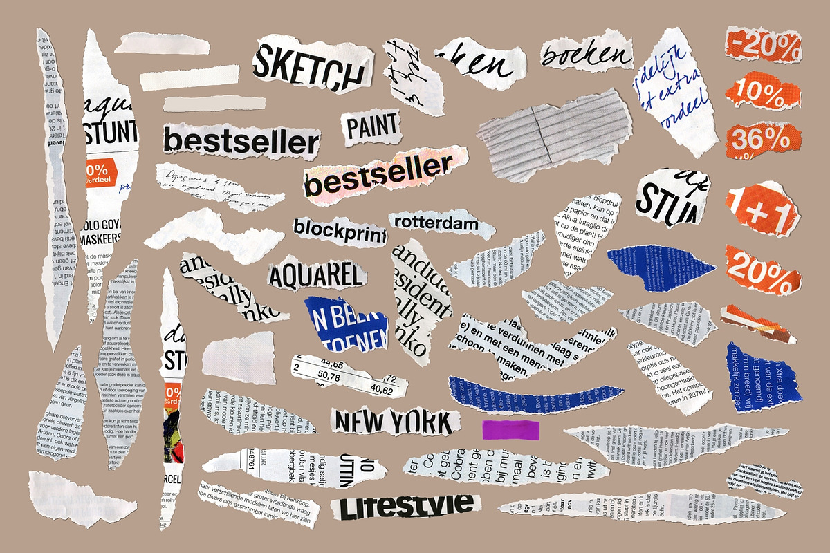 Newspaper Clippings Torn Papers PNG, an Object Graphic by ilonitta (Photo 6 of 7)