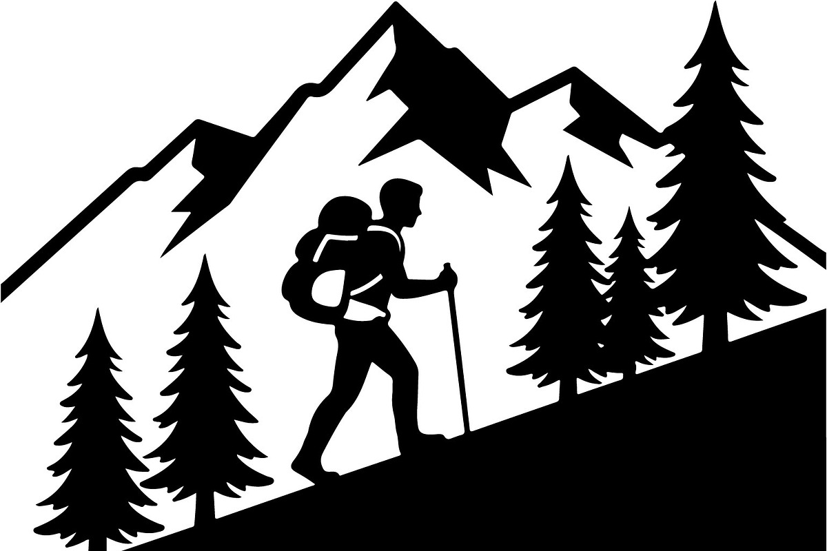 Hiking Silhouette Bundle, an Illustration by balal (Photo 11 of 20)
