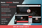 Nargis - Responsive Portfolio Theme, a Bootstrap Template by Pentaclay (Thumbnail 1 of 2)