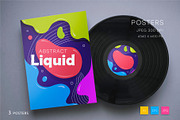3 posters in liquid style. Art., a Decorative Illustration by KENO Mascots (Thumbnail 5 of 6)