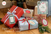 Paper Cut Christmas Frames & Cards, an Object Graphic by divanovskaya_nv (Thumbnail 11 of 18)
