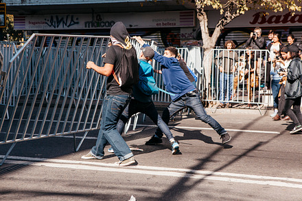 Protests in Valparaiso, Chile