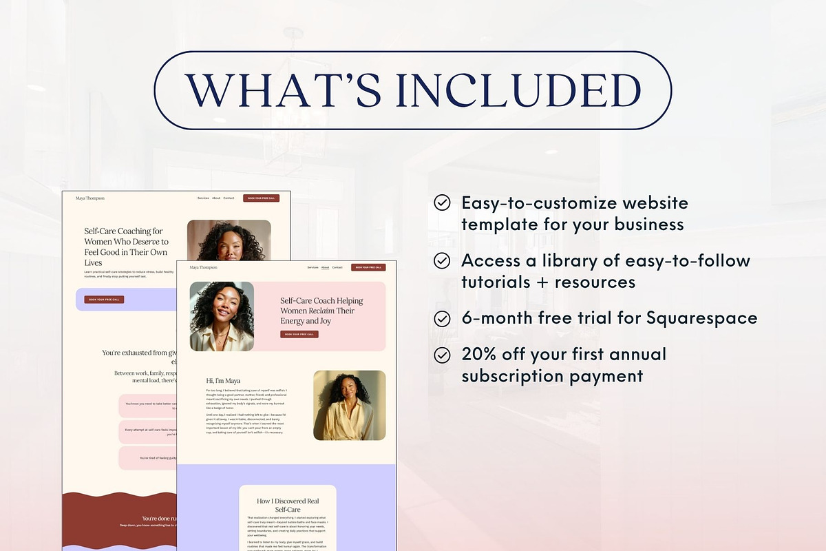 Squarespace Coaching Template preview 2