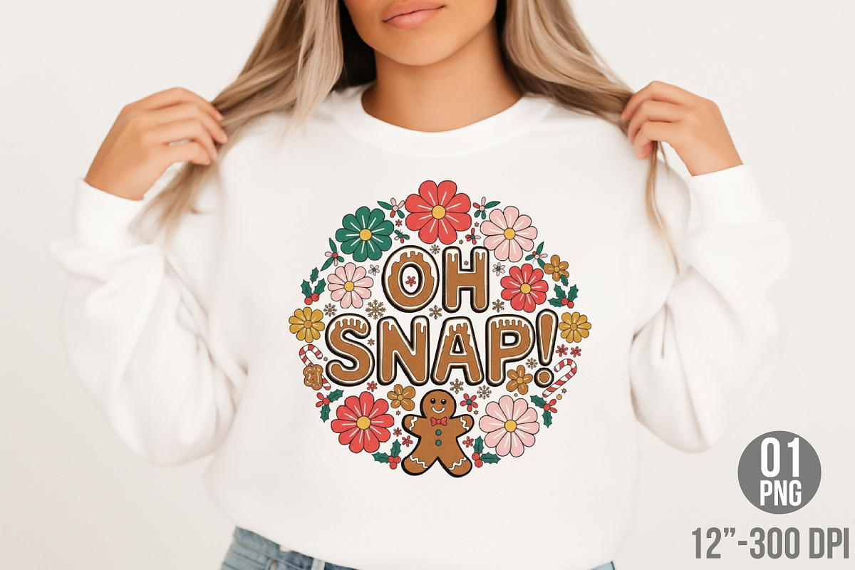 Oh Snap! Png, Funny Gingerbread Png, an Illustration by Designking (Photo 2 of 6)