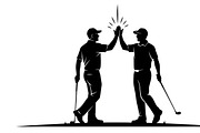 golfing swing silhouettes showcasing, an Illustration by Amazin_art (Thumbnail 7 of 31)