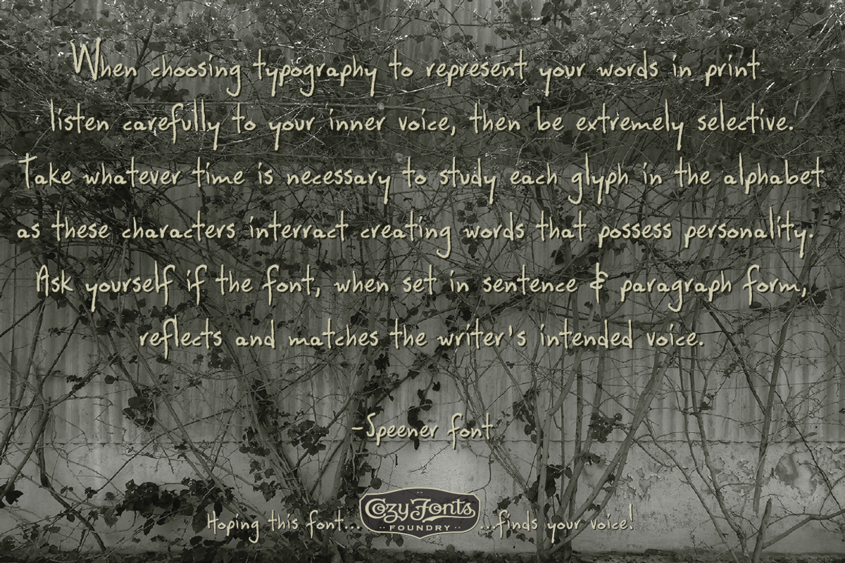 Speener, a Font by CozyFonts Foundry (Photo 5 of 5)