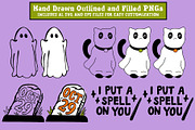 Vintage Halloween Clipart & Patterns, a Seasonal Illustration by Ashley Katrina (Thumbnail 9 of 15)