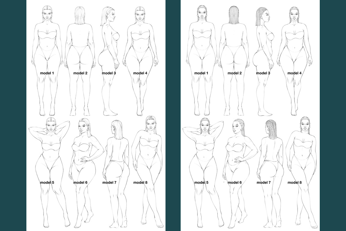 Plus Size Female Fashion Figure, a Person Illustration by designs.svkl (Photo 7 of 8)