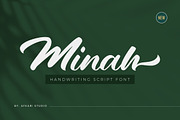 Minah - Handwriting Script Font, a Handwritten Font by Afkari Studio (Thumbnail 1 of 10)
