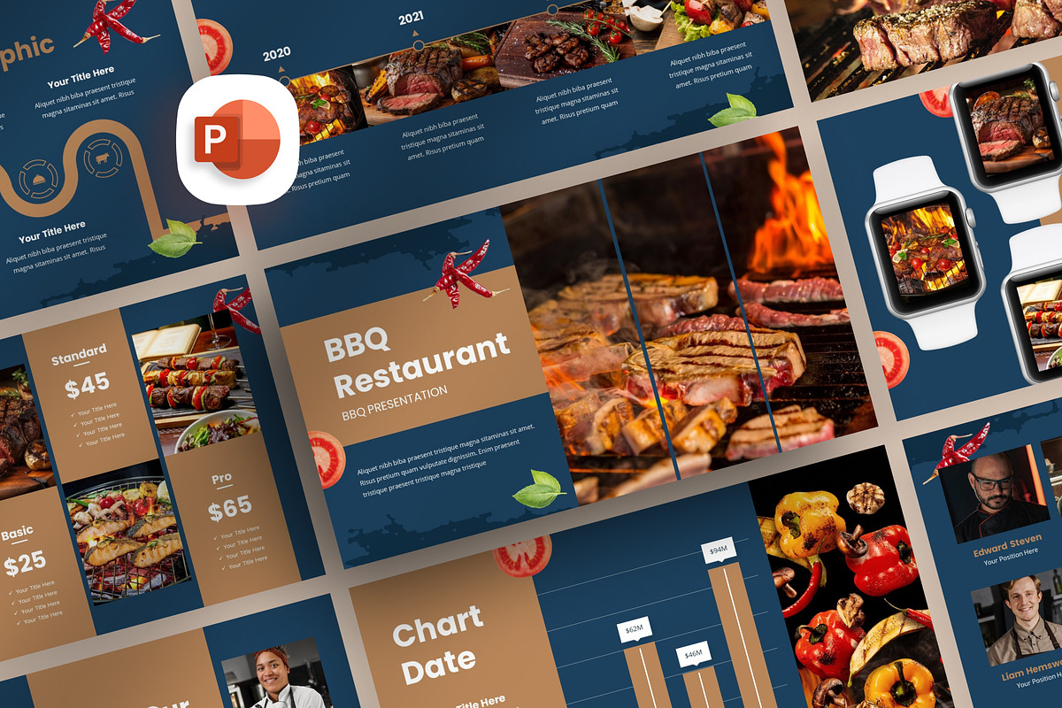 Barbeque Restaurant PowerPoint, a Presentation Template by Digitcase x Wealthwells (Photo 1 of 4)