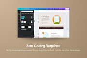 Canva Website Template For Authors, a Landing Page Template by Templics by Zoya (Thumbnail 3 of 6)