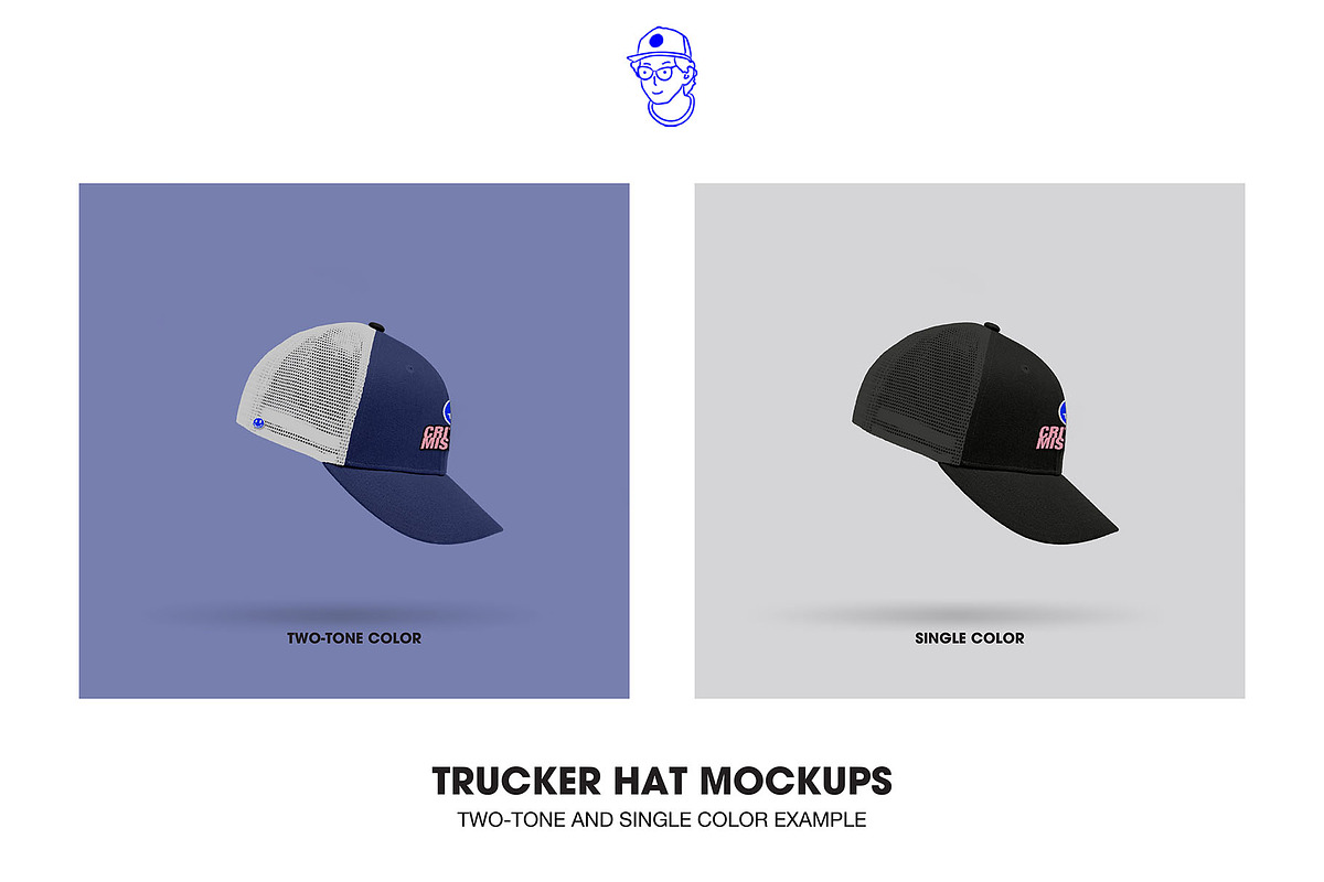 TRUCKER HAT MOCKUPS, a Hat Mockup by made_by_nope (Photo 6 of 6)