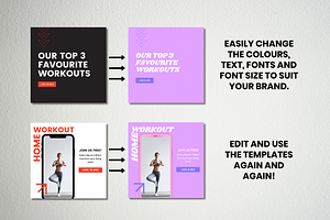 Fitness Canva Instagram Template