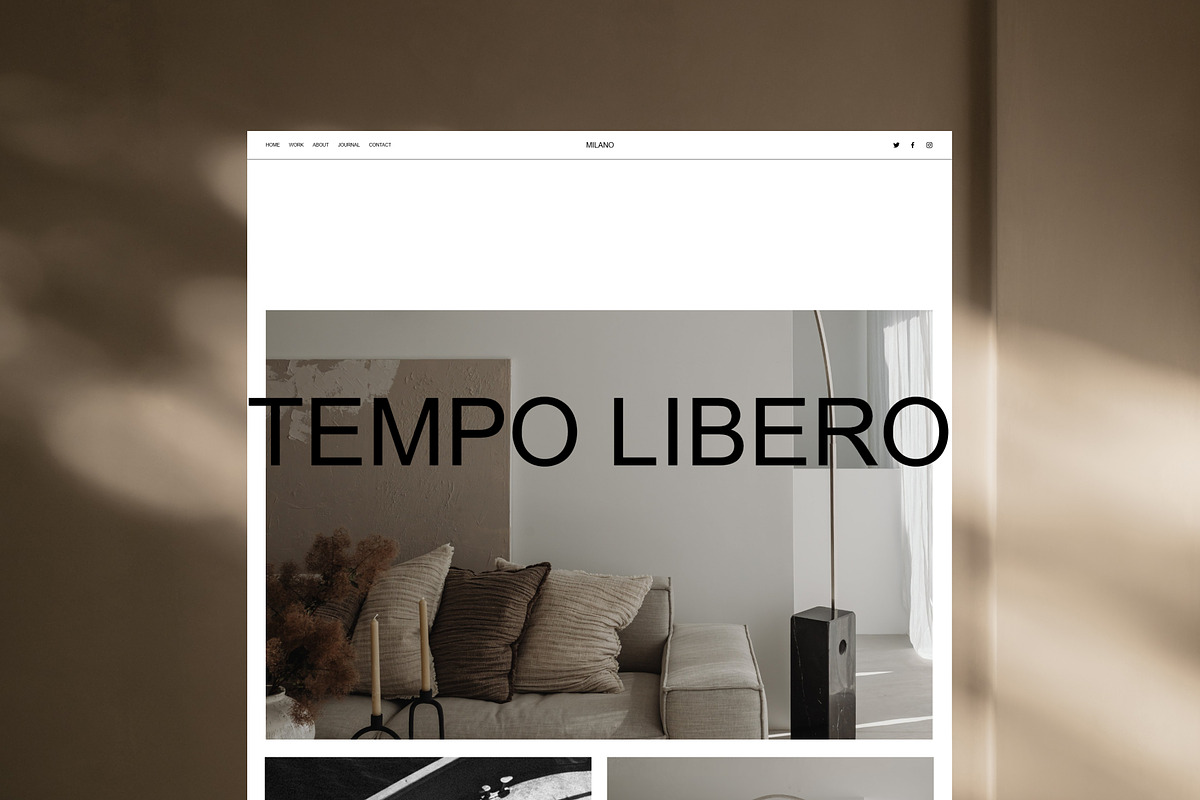 Milano Minimalist Website Template preview 3