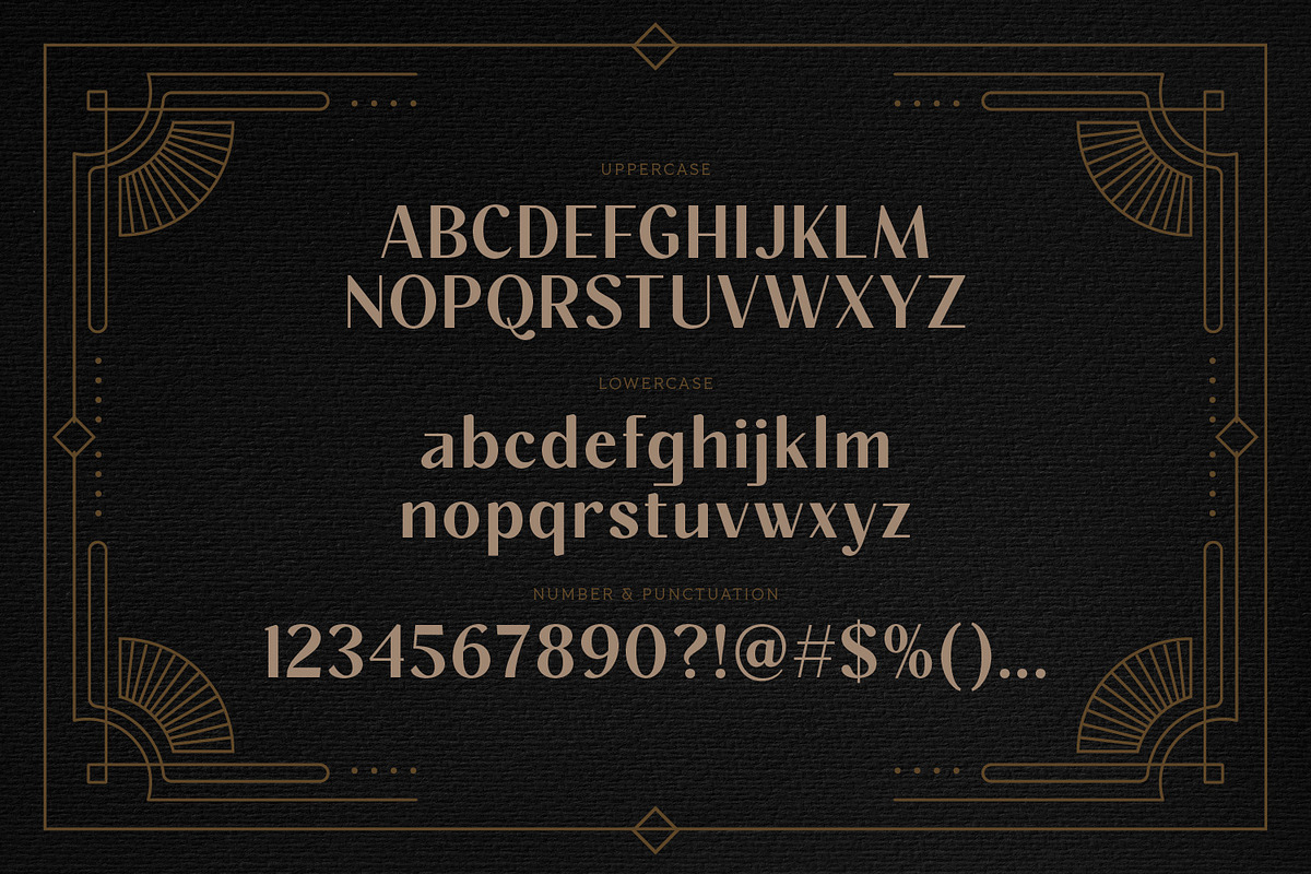 The Deco Noir - Art Deco Typeface, a Sans Serif Font by Dikas Studio (Photo 3 of 7)