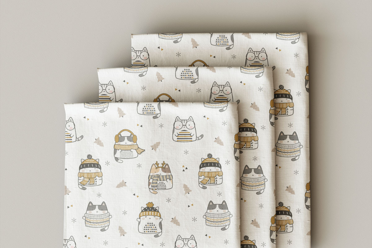 Winter cute cats pattern, a Pattern Graphic by lindoet23 (Photo 2 of 2)