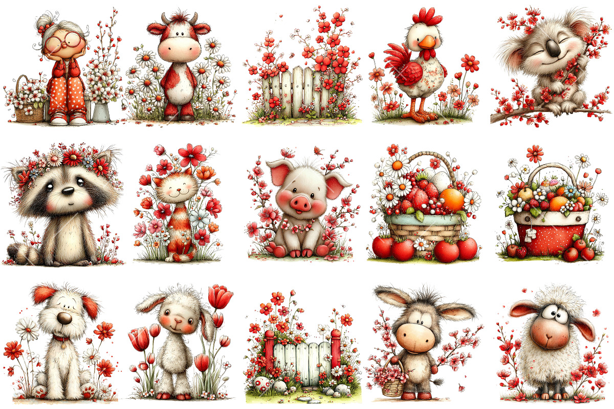 Whimsical Spring Clipart, an Illustration by OK Design (Photo 3 of 6)