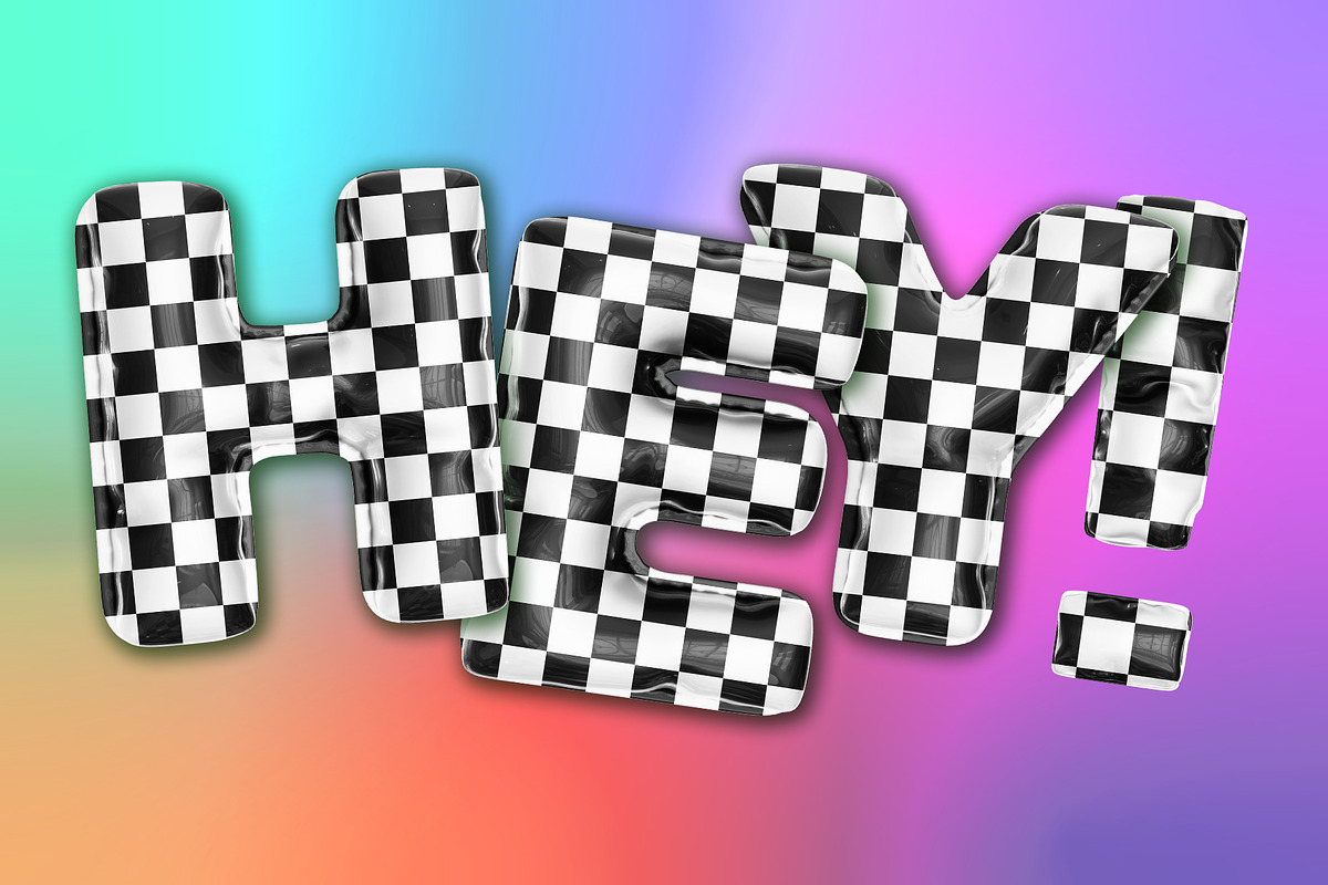 Boom - Postmodern 3D Font, an Object Graphic by Alina Sh (Photo 8 of 8)