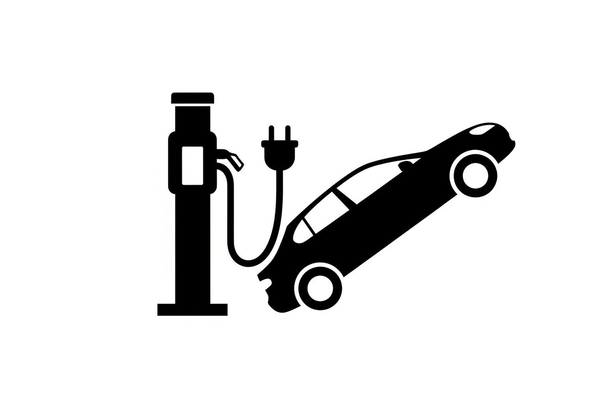 Electric Vehicle Charging Silhouette, a Graphic by musafir_fashion (Photo 8 of 22)