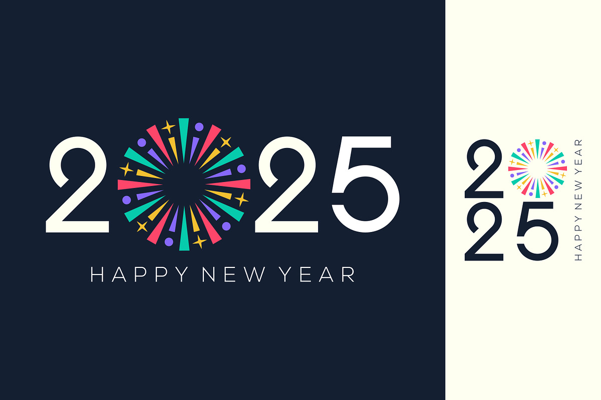 2025 Happy New Year design vector., a Branding & Logo Template by BARONSTD (Photo 1 of 3)