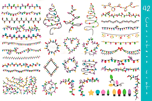 Christmas Lights SVG PNG Vector, a Seasonal Illustration by Design Station